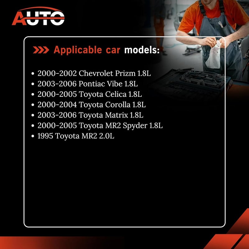 AUTO OCCASION أطقم ختم حقن الوقود متوافقة مع تويوتا سيلكا MR2 سبايدر 2000-2005 كورولا 2000-2004 ماتريكس 03-06 بونتياك فايب تشمل حلقات O وسلال الفلتر استبدال 23250-0D040 4 مجموعات - Image 2